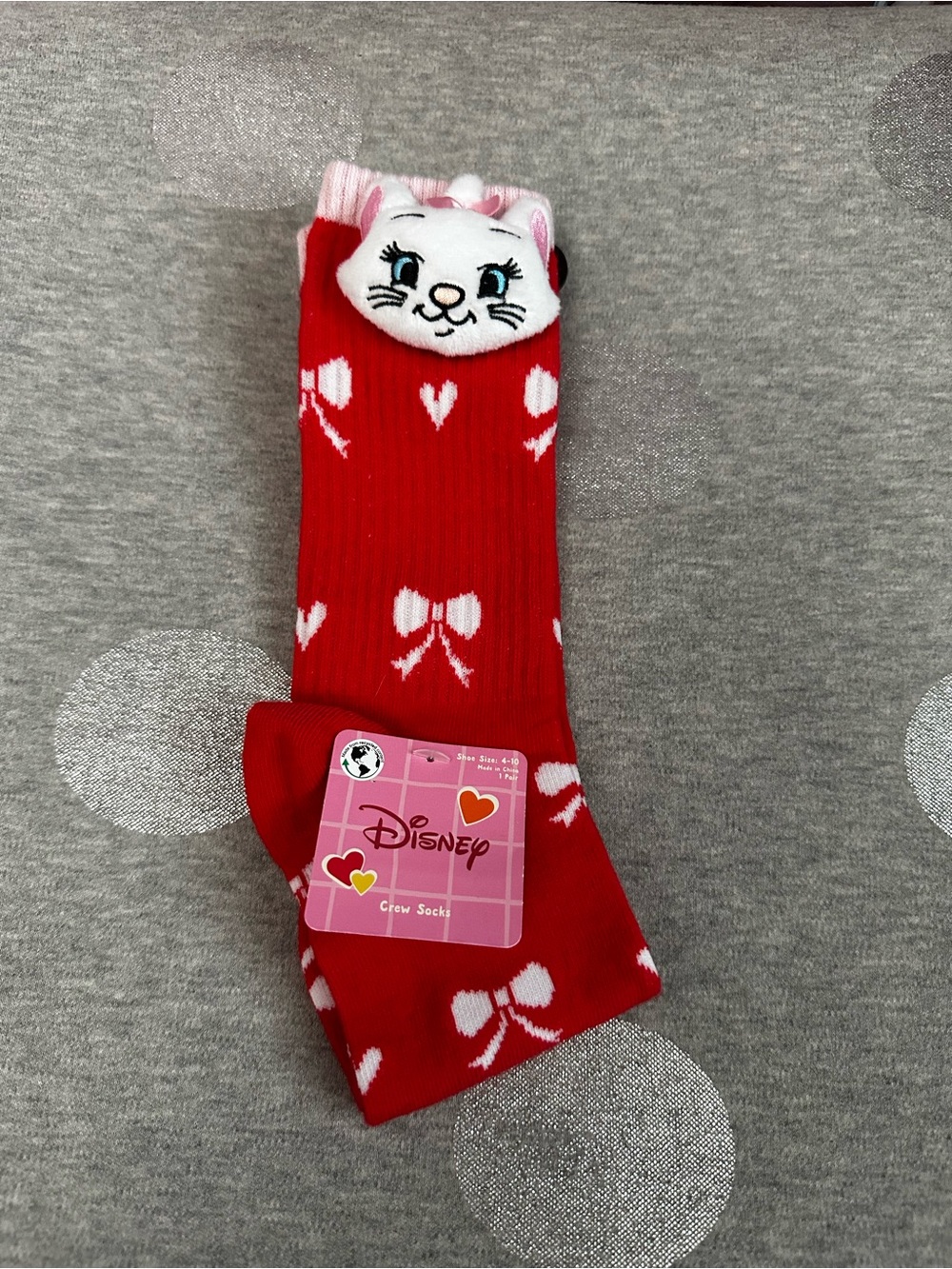 5 for $15! Disney Marie Crew Socks